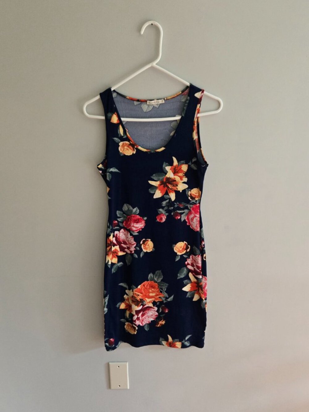 Heart & Hips Navy Floral Tank Dress Size M